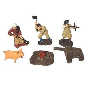 Jamestown Settlers Figures Safari Ltd Pig Fire Canon Woman Sailor Diorama Scene